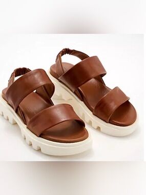 Miz Mooz Brandy Paisley Brown Platform Slide Sandals 8-8.5 EU 39
